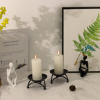 Black Pillar Candle — Set of 2 - View 4