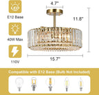 Round Luxe Gold Chandelier - View 4