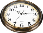 Battery Operated Gold Wall Clock — 12" - View 7