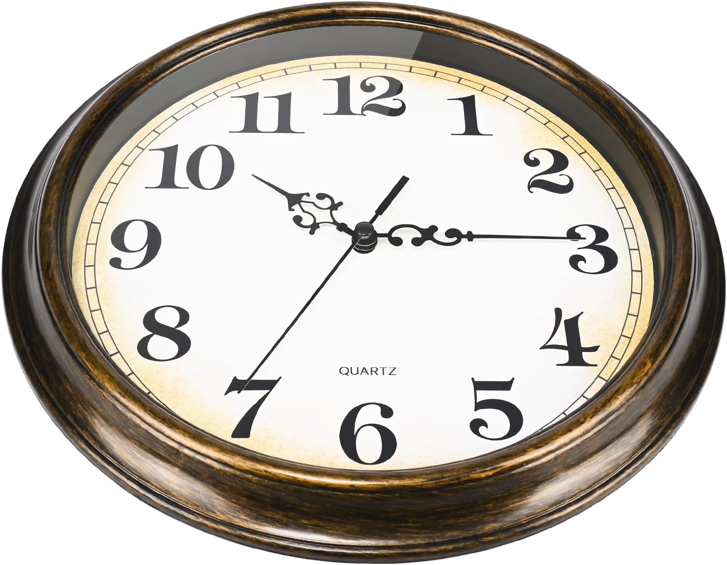 Battery Operated Gold Wall Clock — 12" - View 7
