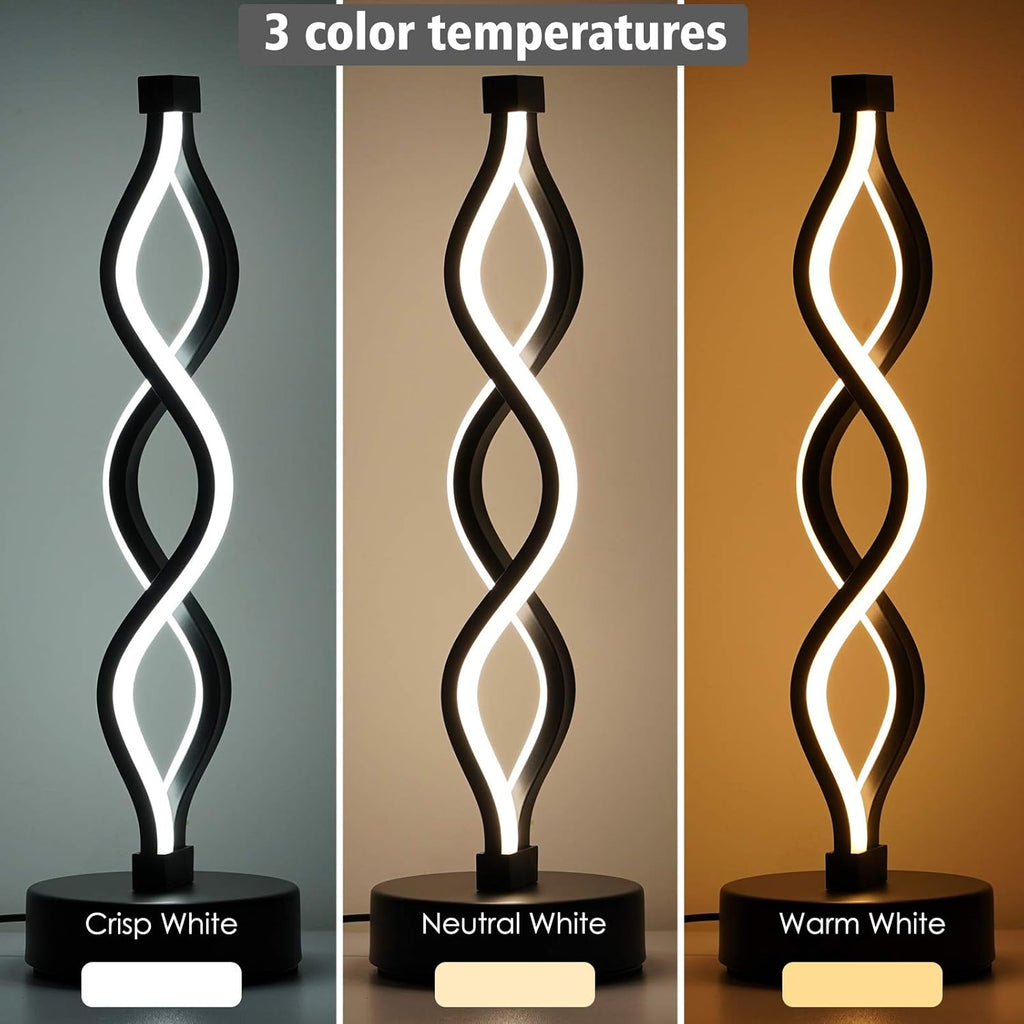 Dimmable Black Bedside Lamp — 8" - View 6