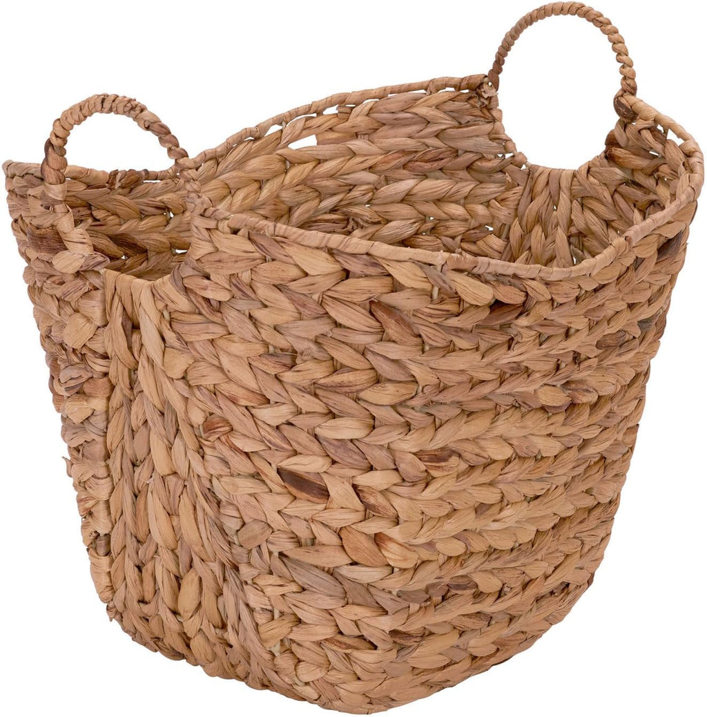 Boho Beige Storage Basket — Natural Hyacinth