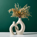 Modern Black Flower Vase — Set of 2