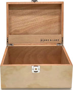 Beige Storage Basket — Natural Oak