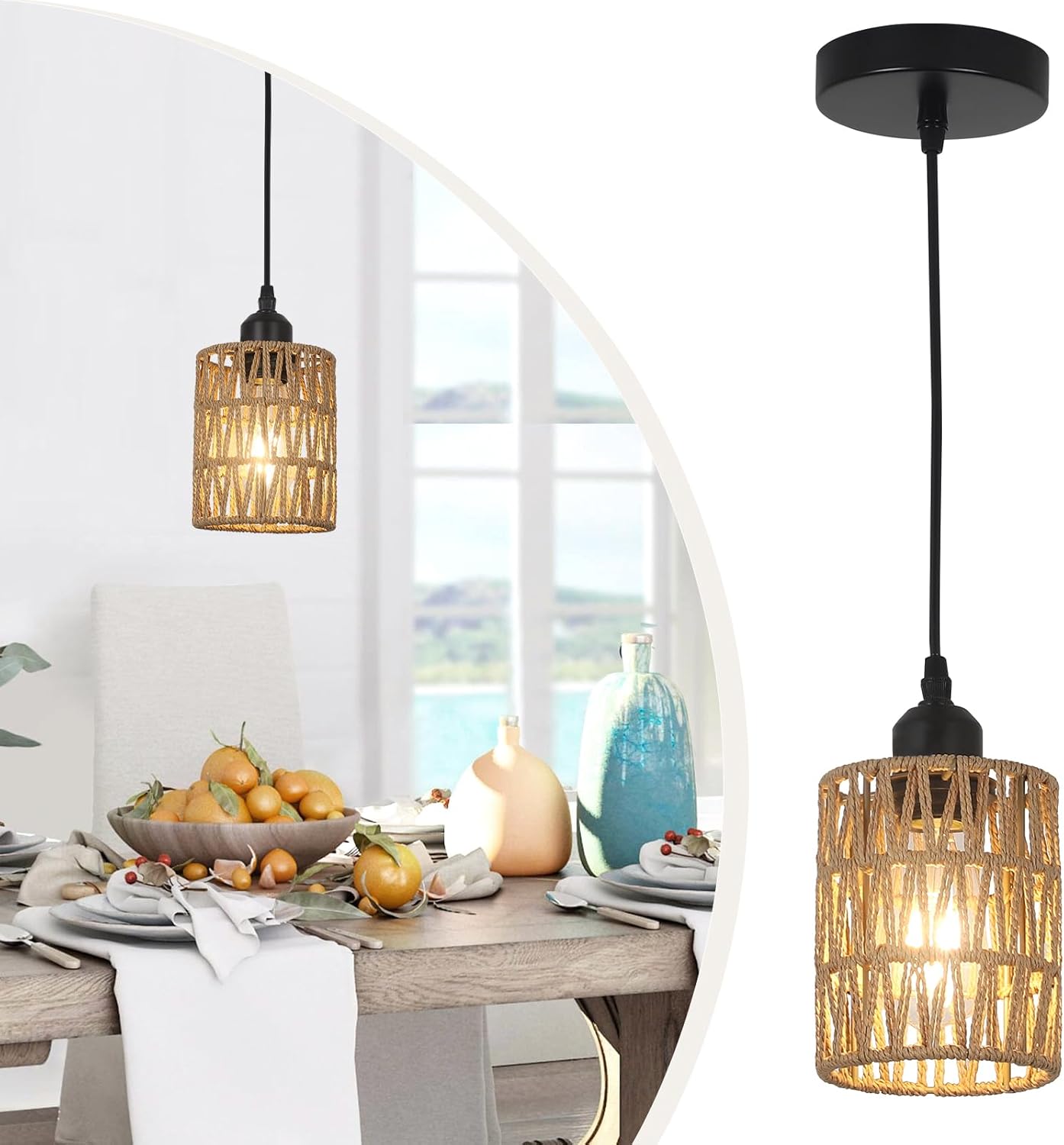 Boho Metal Chandelier — 1 Pack