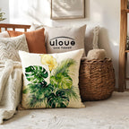 Boho Beige Throw Pillow Cover — 18" - View 3