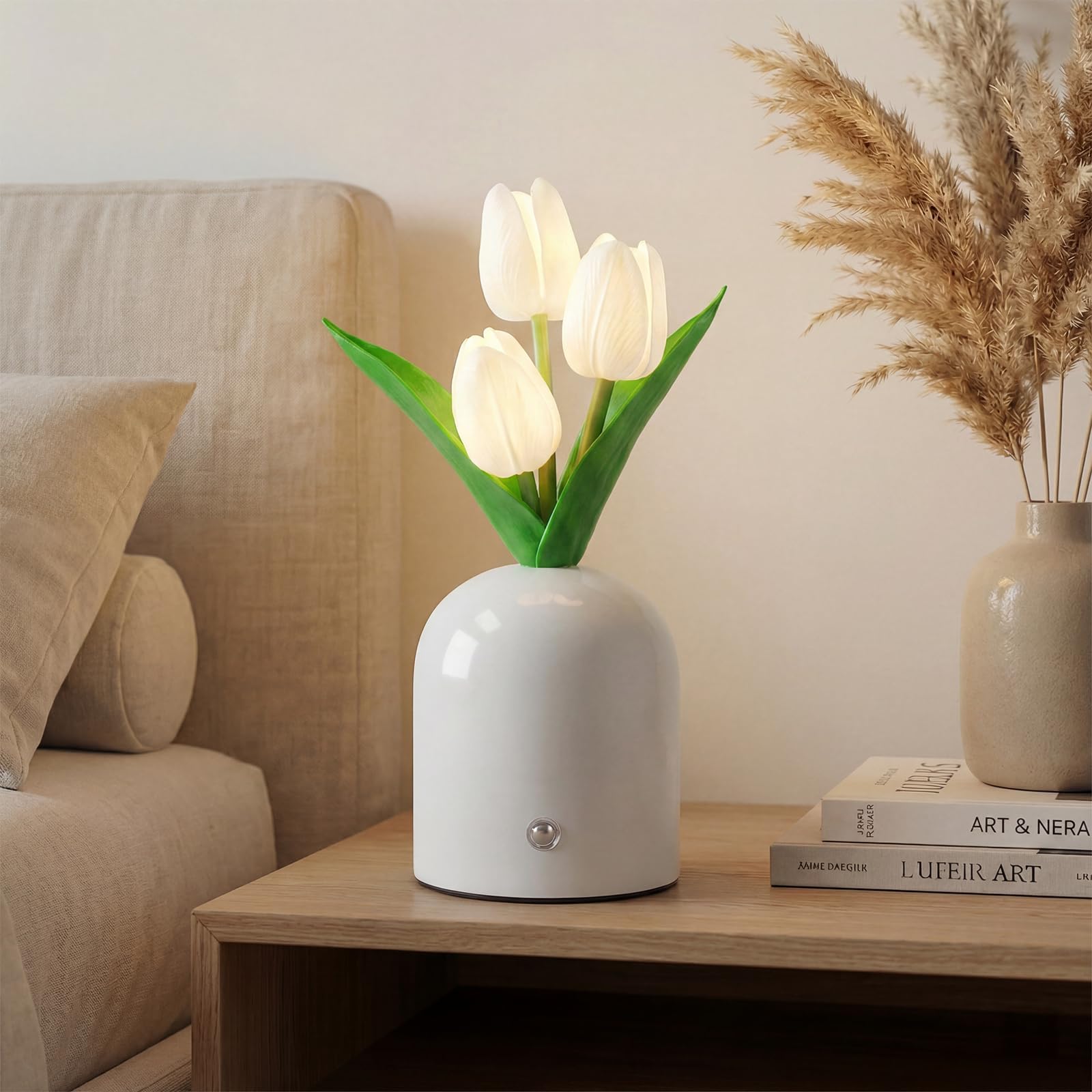 USB Luxe Blue Bedside Lamp