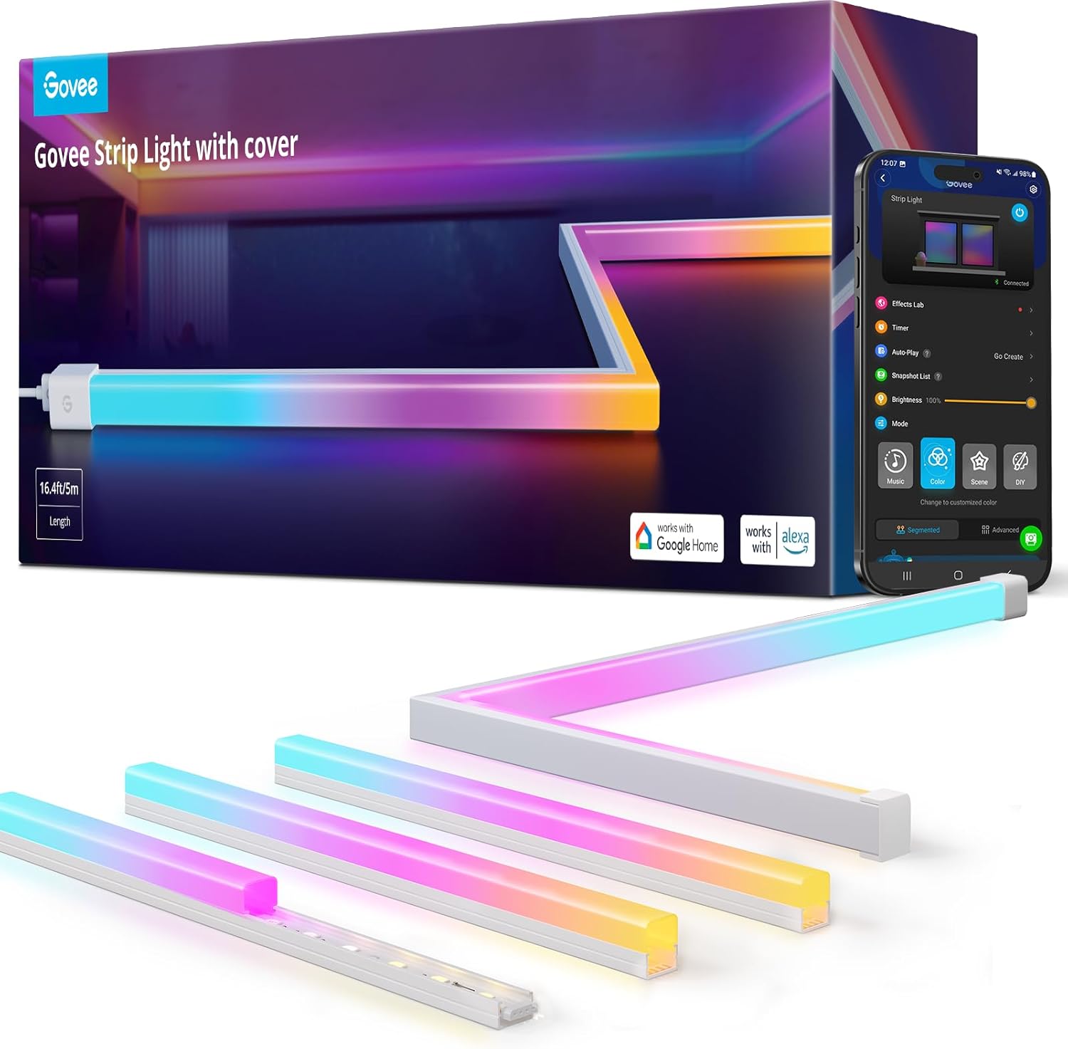Smart Metal LED Strip Lights — 16.4ft