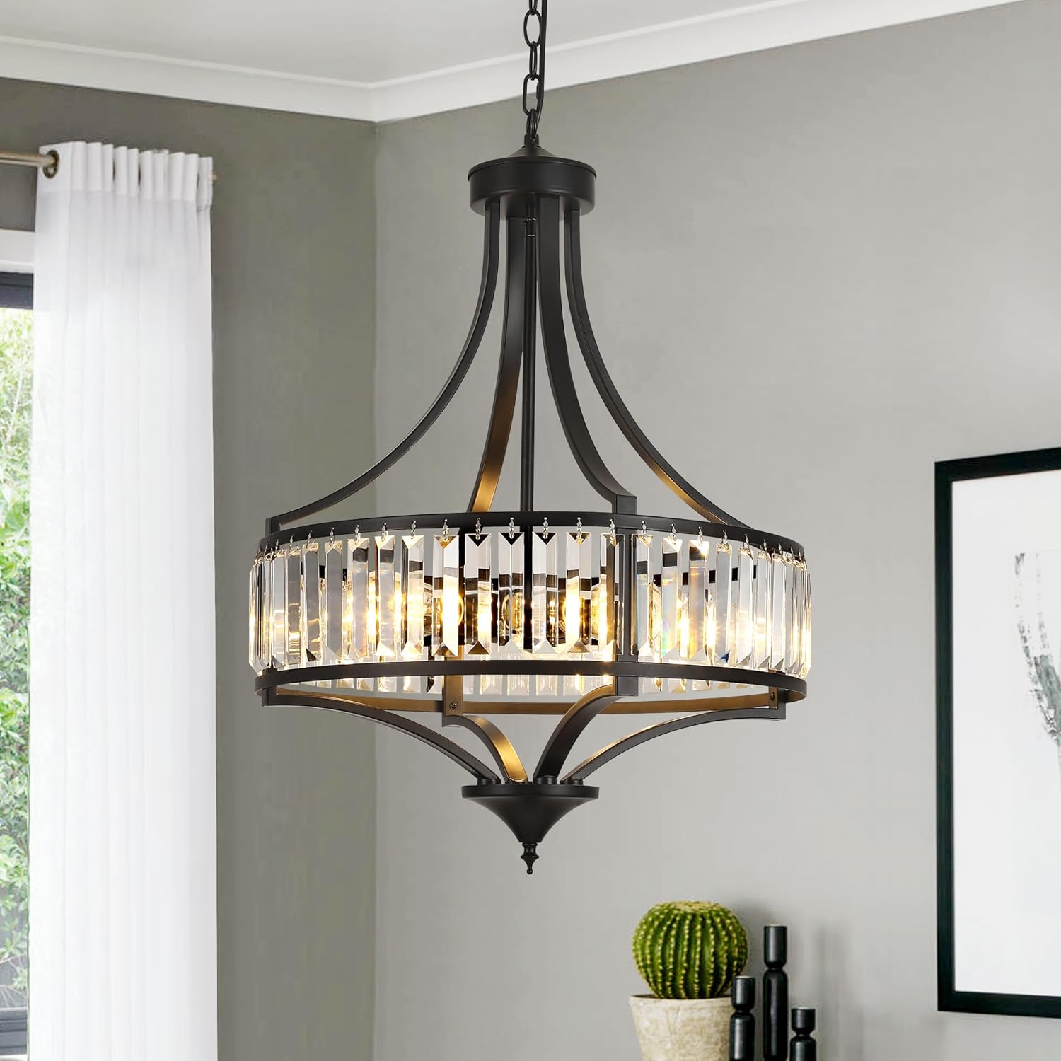 Antique Farmhouse Black Chandelier — 5-Light — 5-Light Chandelier