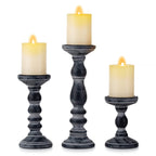 Farmhouse Black Pillar Candle — 5.9"