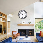 Battery Operated Modern Black Wall Clock — 16" - View 4