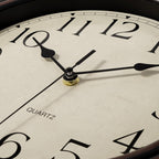 Battery Operated Mid-Century Black Wall Clock — 12" - View 7