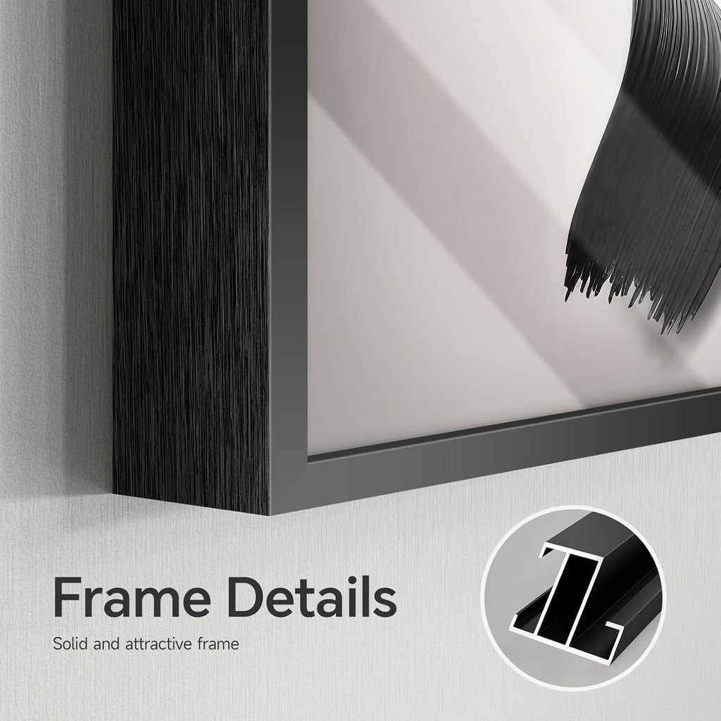 Framed Luxe Black Wall Decor — 36" - View 6