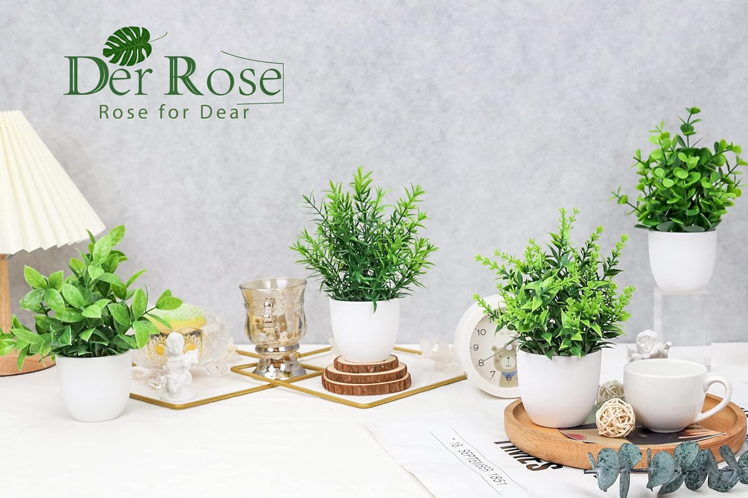 Farmhouse Green Faux Plant - View 3