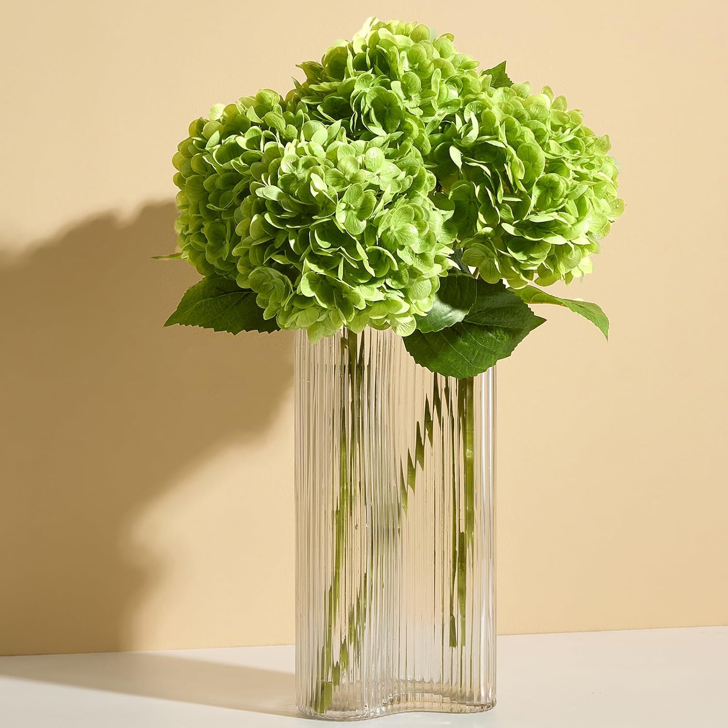Blue Artificial Flowers — 20" — Green