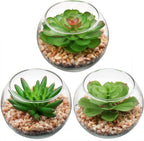 Glass Faux Succulent — 3pcs Succulents#07