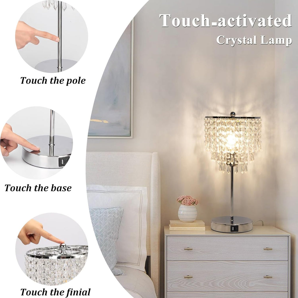 Dimmable Luxe Gold Nightstand Lamp - View 5