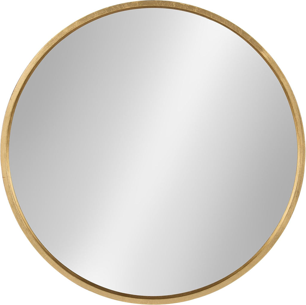 Round Luxe Wood Wall Mirror — 25.6" - View 2