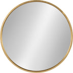 Round Luxe Wood Wall Mirror — 25.6" - View 2