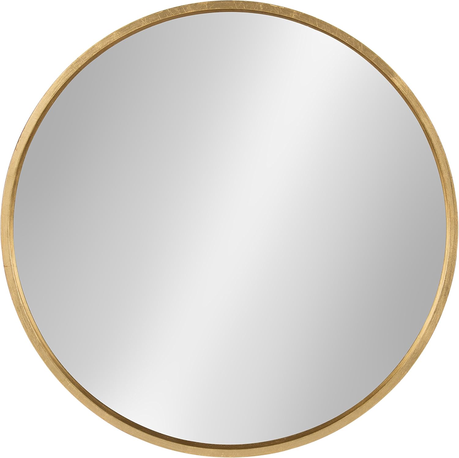 Round Luxe Wood Wall Mirror — 25.6" - View 2