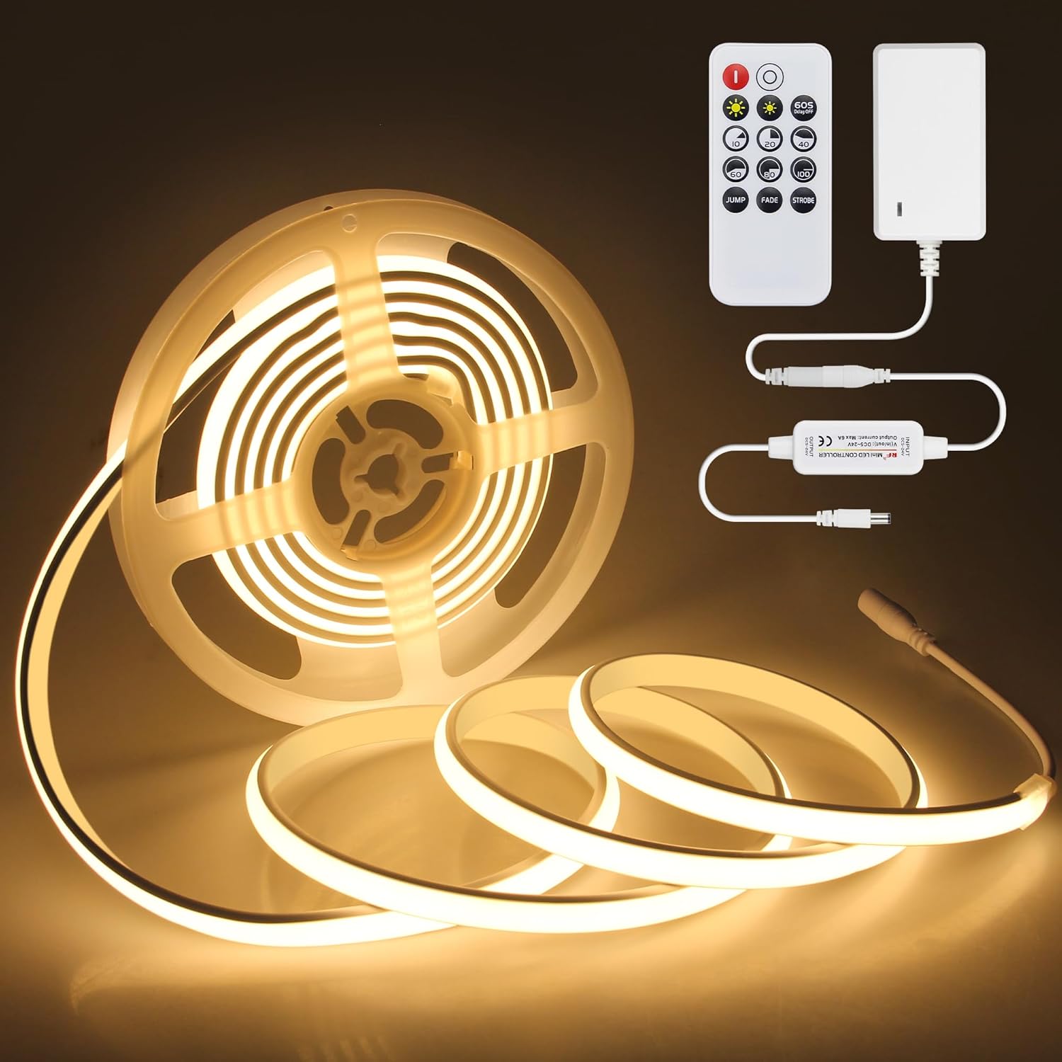 Dimmable White LED Strip Light — Warm White