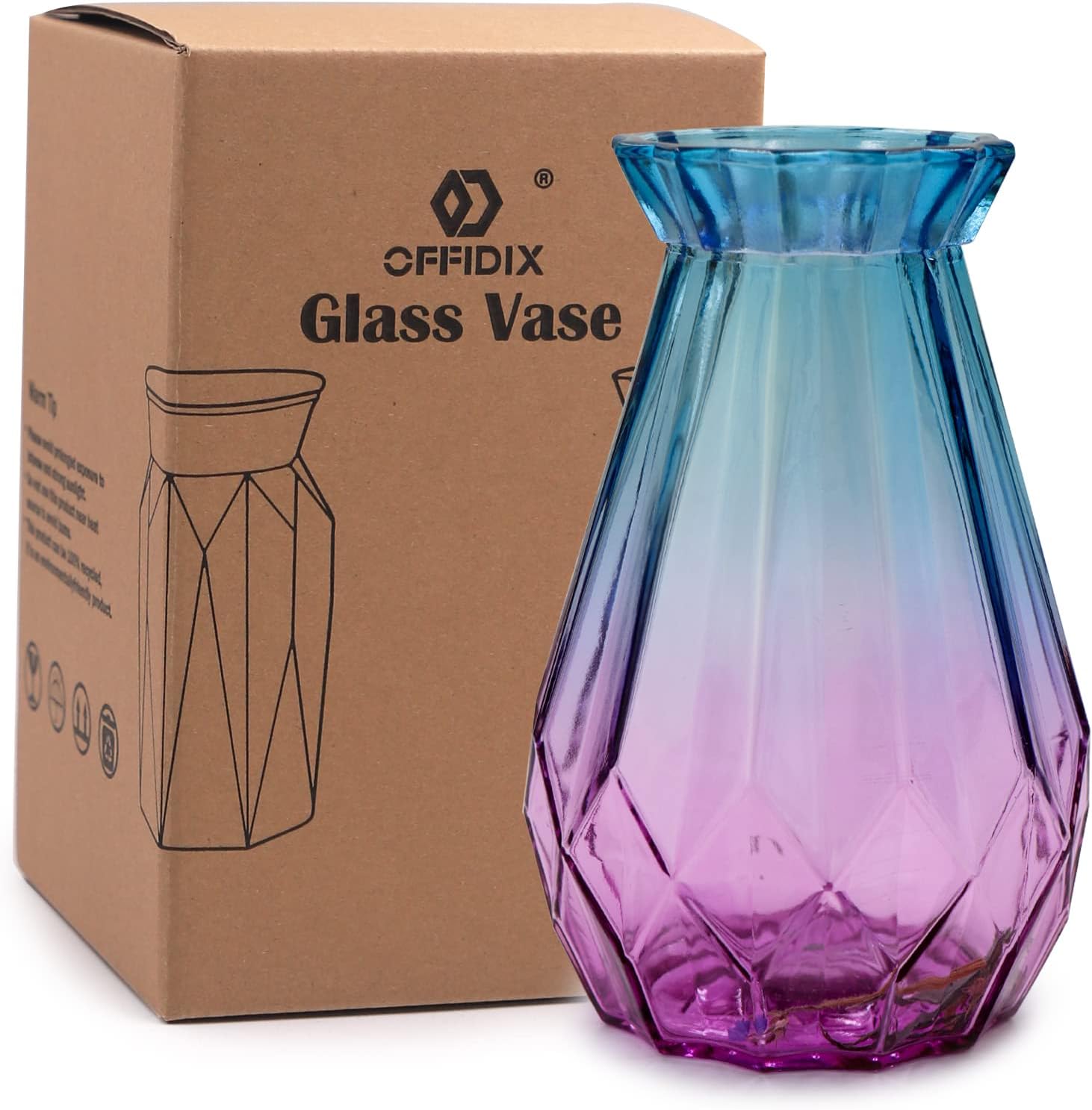 Modern Blue Flower Vase - View 3