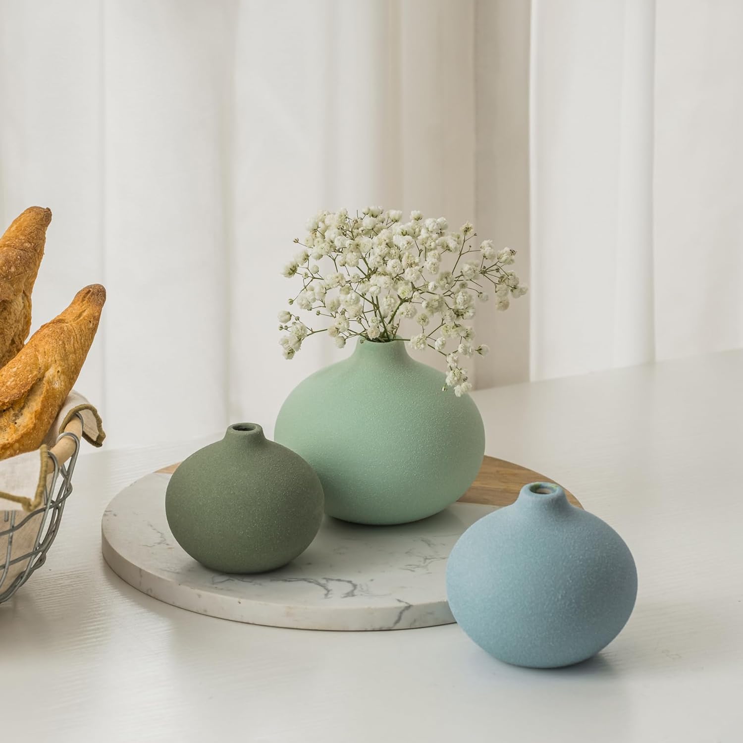Modern Ceramic Flower Vase — Set of 3 - View 4