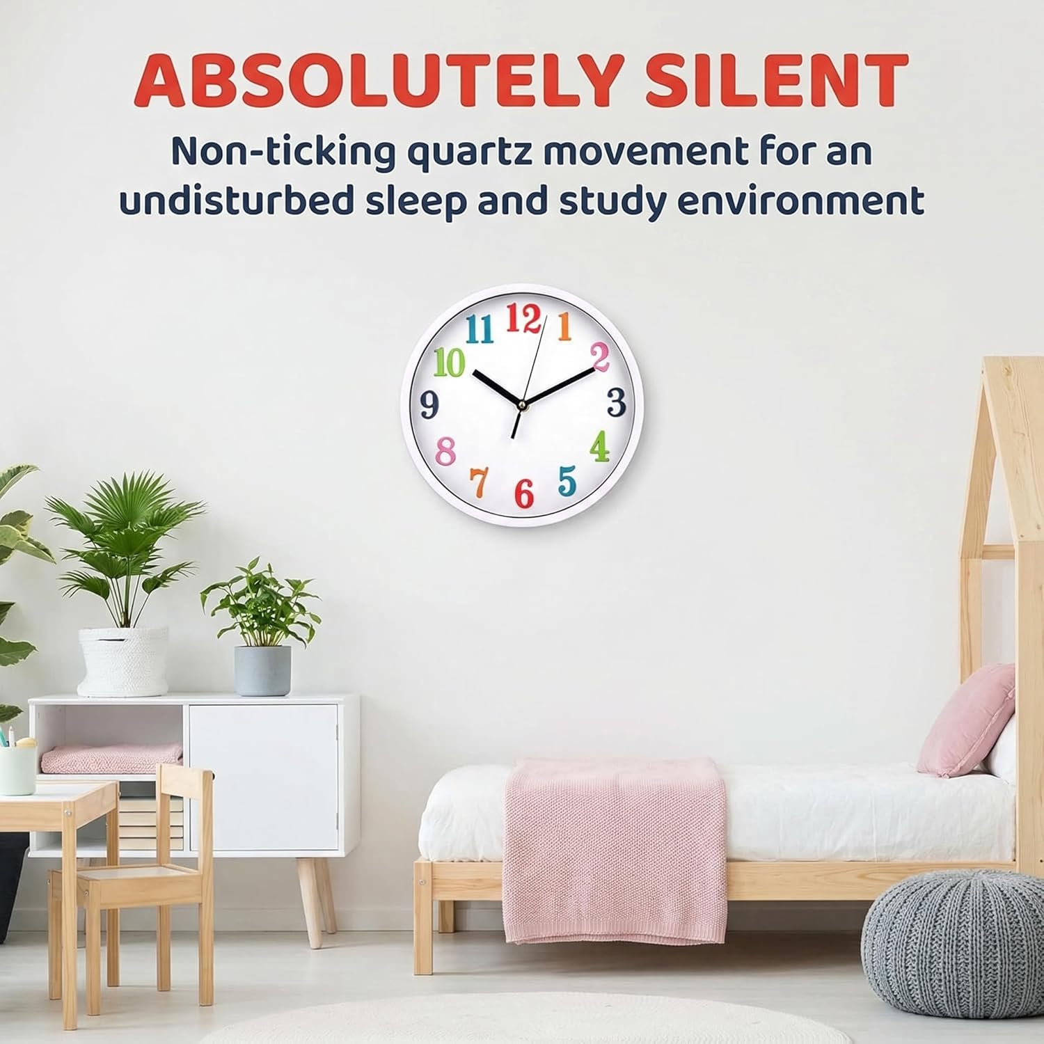 Battery Operated Wall Clock — 10" - View 5