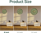 Battery Operated Luxe Black Wall Clock — 8" - View 2