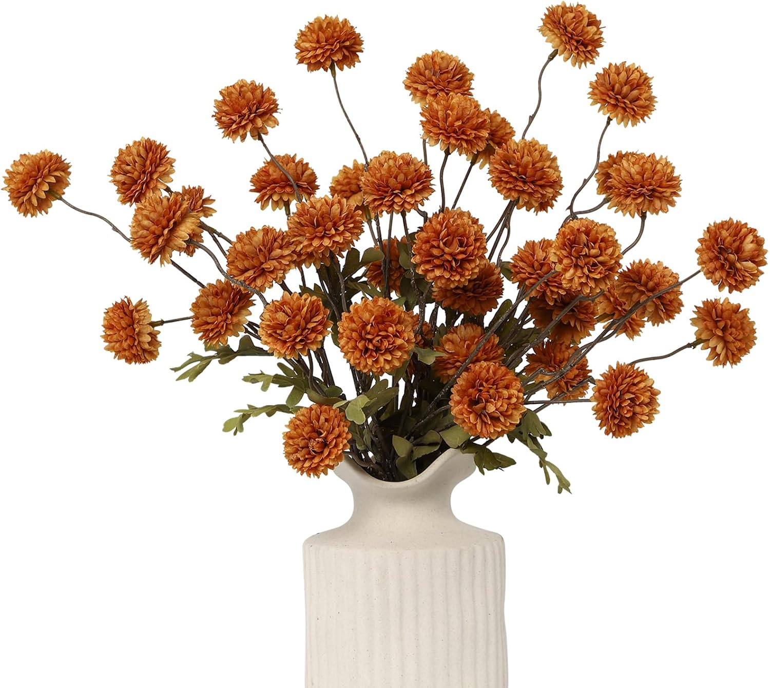 Beige Artificial Flowers — 6pcs