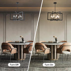 Farmhouse Black Chandelier — 6-Light - View 4