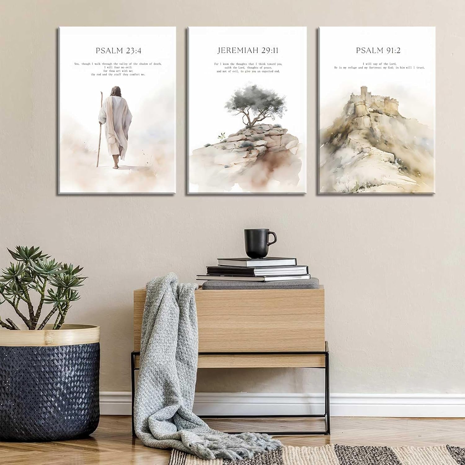 Framed Modern Fabric Wall Decor — 16" - View 4