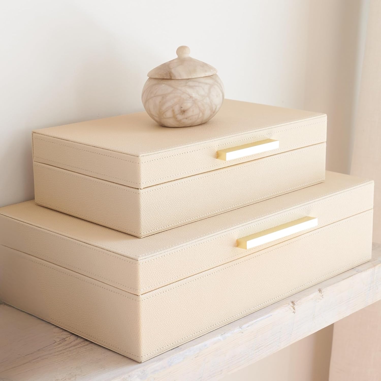 Beige Storage Basket — Set of 2 — Beige