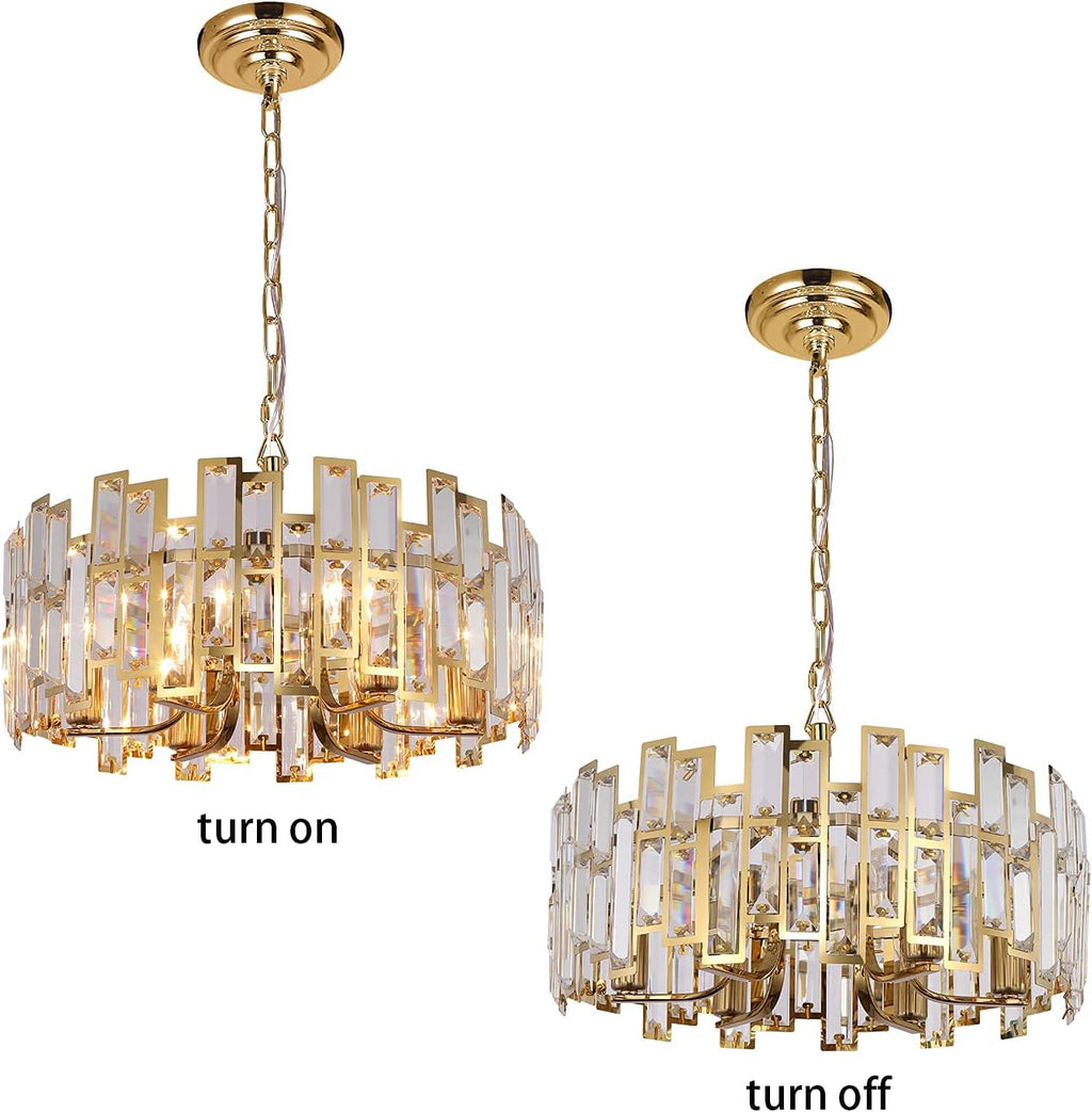 Round Luxe Gold Chandelier — 6-Light - View 6