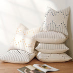 Tufted Boho Beige Throw Pillow Cover — 18" - View 6
