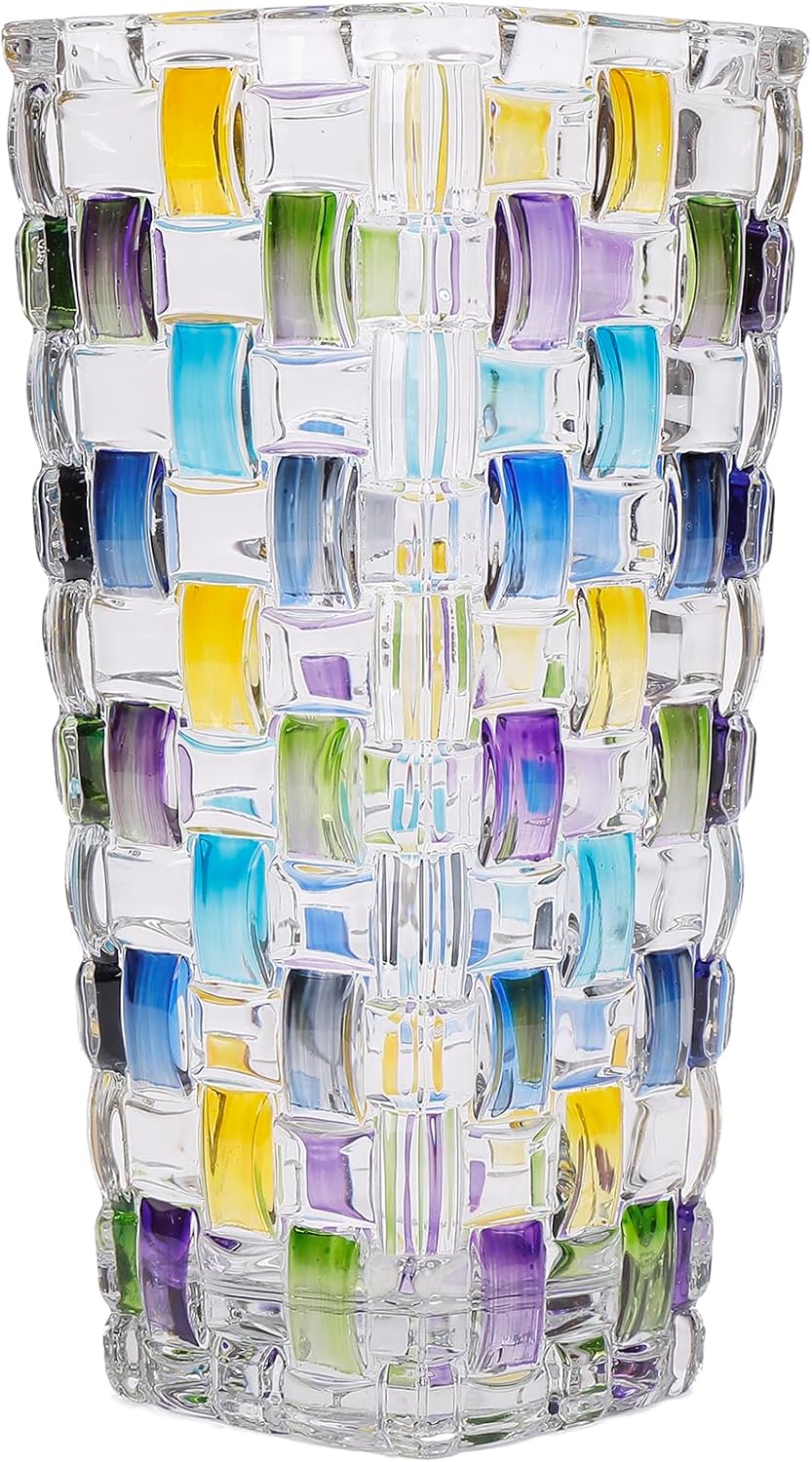 Boho Blue Flower Vase — 7" — Blue