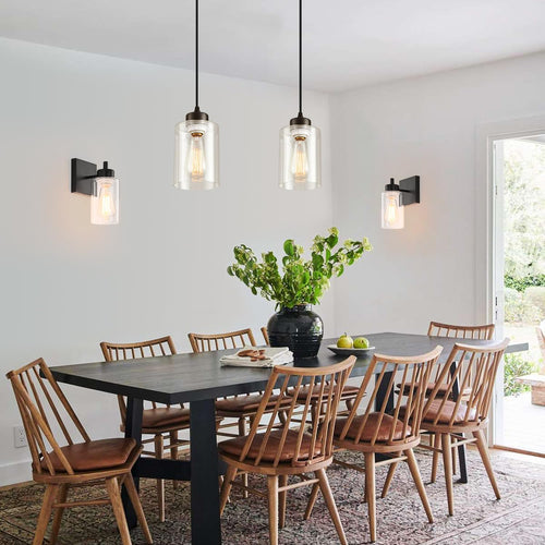 Adjustable Farmhouse Black Pendant Light - View 2