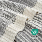 Knit Luxe Beige Throw Pillow — 50" - View 8