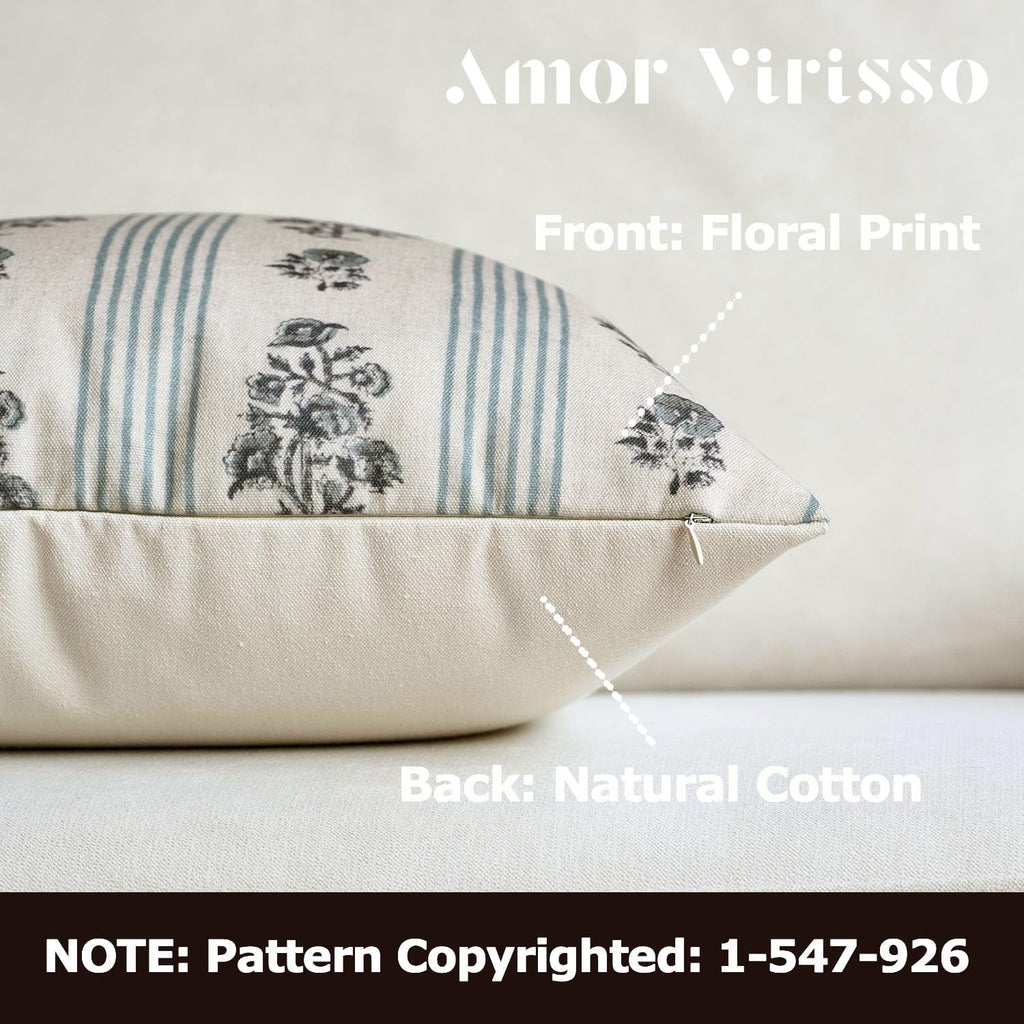 Farmhouse Beige Throw Pillow Cover — 18" - View 2