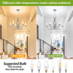Farmhouse Black Chandelier — 6-Light - View 5