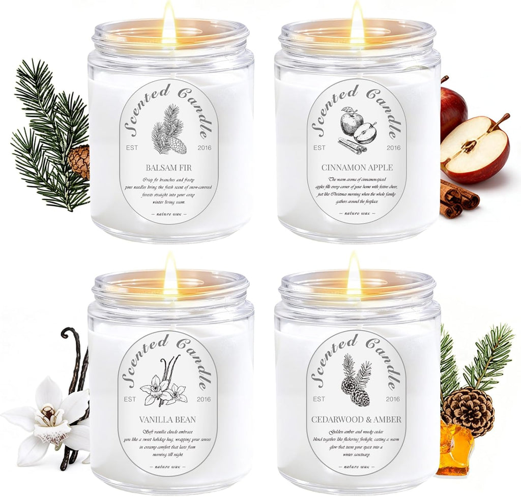 Linen Metal Scented Candle — Scented Candle Set - 4 Pack