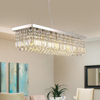 Rectangular Luxe Silver Chandelier — 6-Light - View 7