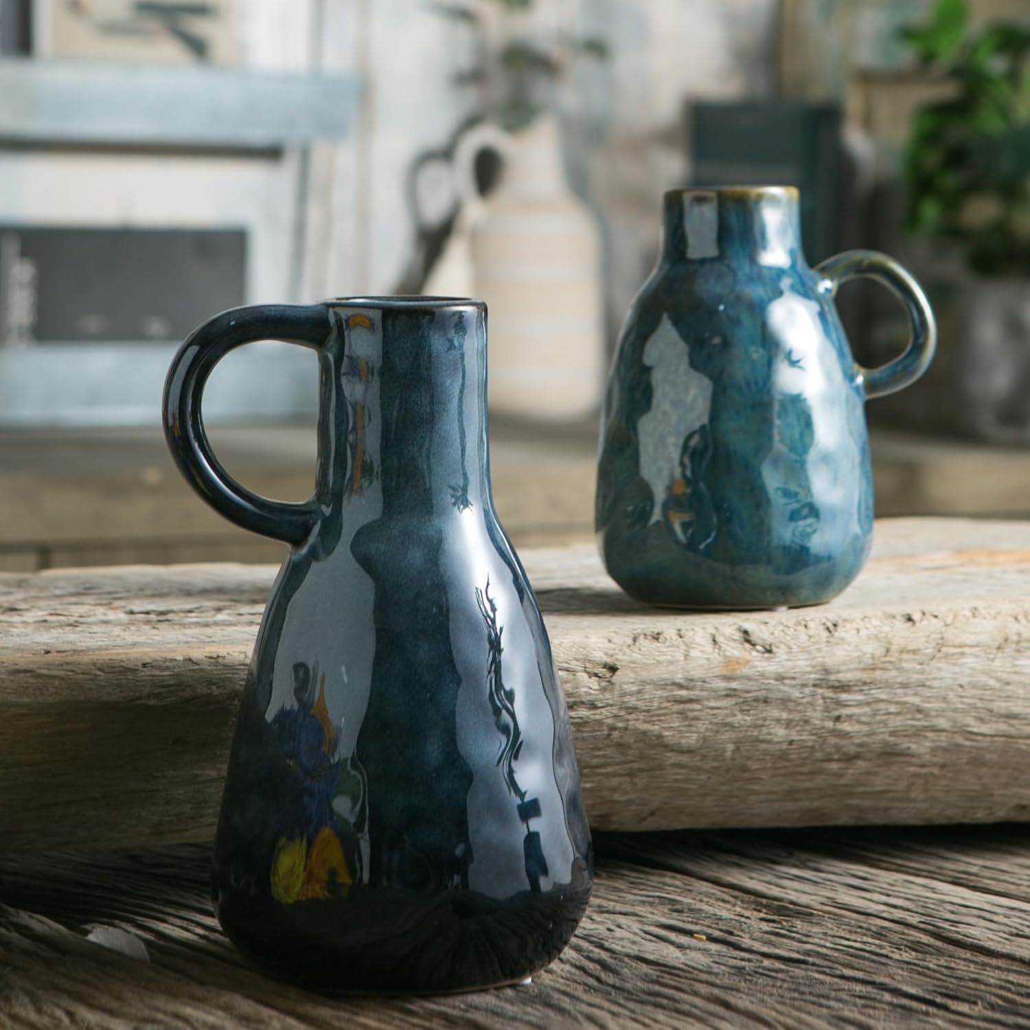 Farmhouse Black Vase Set — Set of 2 - View 4