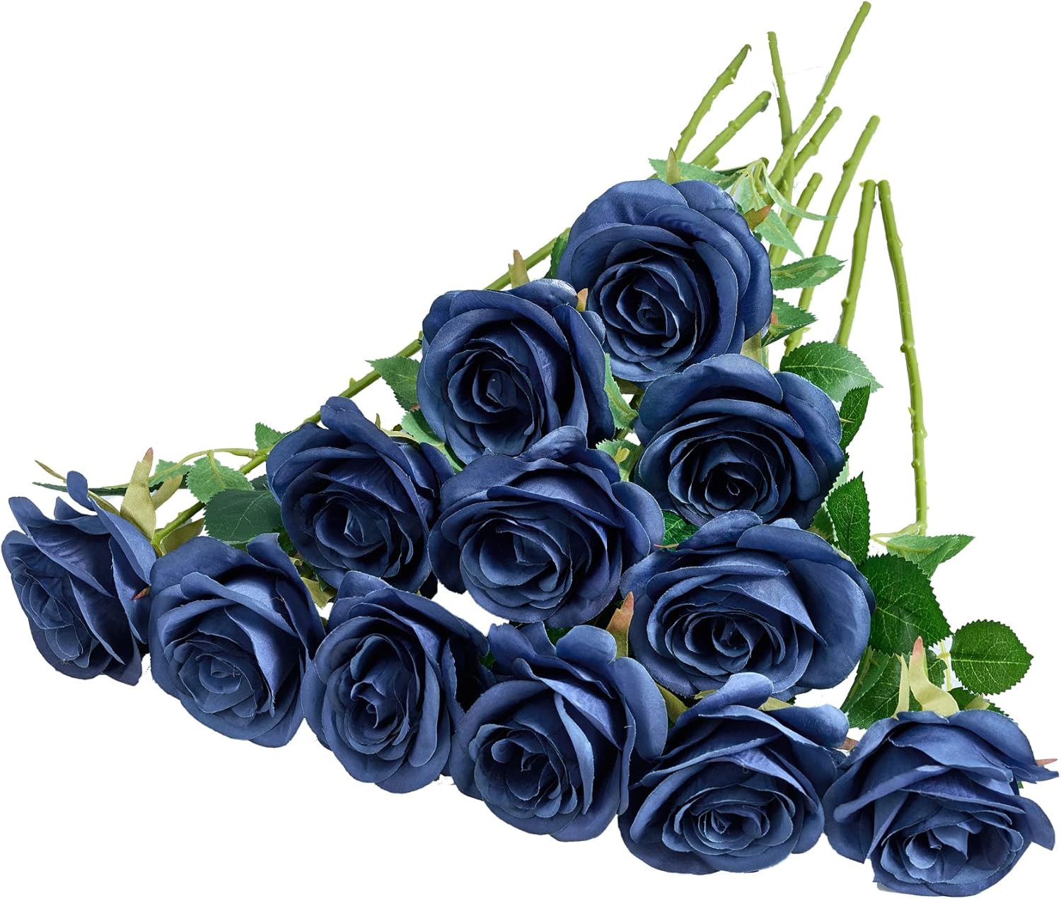 Beige Artificial Flowers — Navy Blue