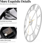 Battery Operated Black Wall Clock — 24" - View 5
