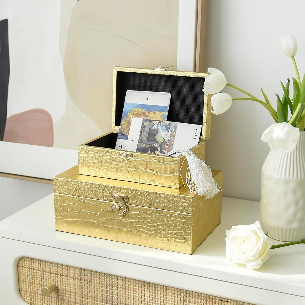 Luxe Gold Storage Basket — Set of 2 - View 2