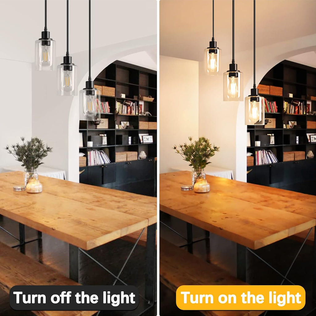 Adjustable Black Pendant Light — 3-Light - View 6