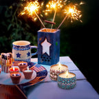 Soy Wax Boho Blue Scented Candle — 3x2 - View 4
