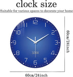 Battery Operated Modern Black Wall Clock — 24" - View 3