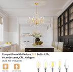 Adjustable Luxe Black Chandelier — 27" - View 6